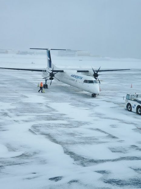 snow, plane, flight, winter, canada, cold